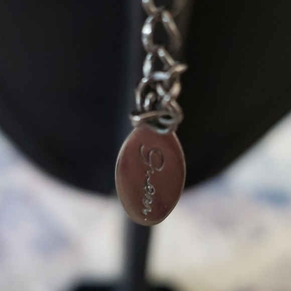 Black stoned Cross Necklace - Picture 4 of 4